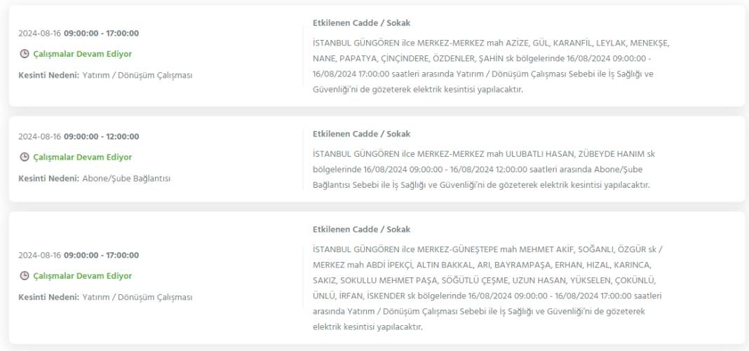 İstanbullular dikkat! Bugün bu ilçelerde elektrikler kesilecek 10